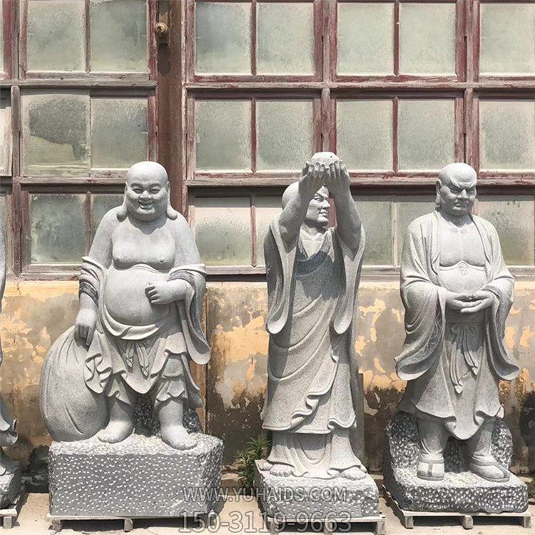 大理石石雕寺庙景区十八罗汉雕像博鱼网页版