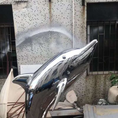 不锈钢镜面跳跃的海豚城市广场博鱼网页版