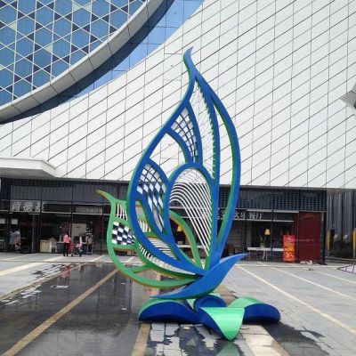 不锈钢彩绘户外园林抽象蝴蝶博鱼网页版