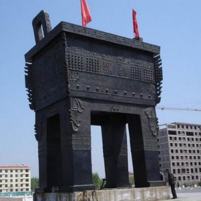园林广场大型不锈钢仿铜鼎博鱼网页版摆件