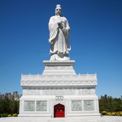 景区大型历史名人古代著名思想家教育家大理石孟子石雕像