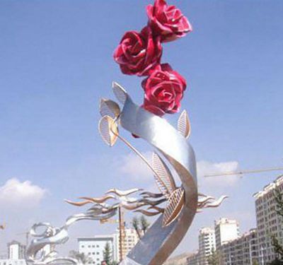 不锈钢广场景观玫瑰花博鱼网页版