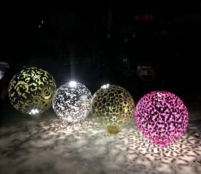 公园不锈钢镂空照明发光镂空球博鱼网页版