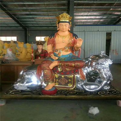 玻璃彩绘大型佛像寺庙景观文殊普贤博鱼网页版