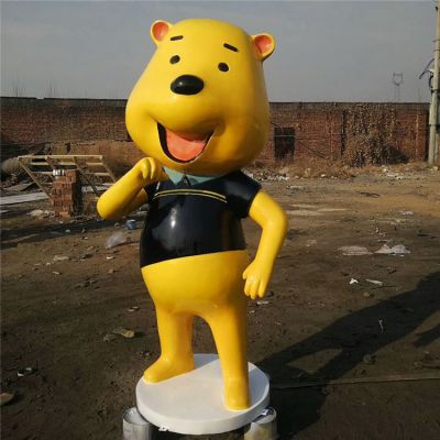 商场店铺美陈装饰品摆件玻璃钢卡通维尼熊