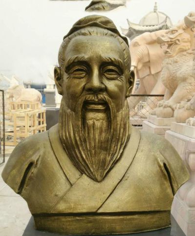 景点校园教育家孔子胸像玻璃钢仿铜博鱼网页版