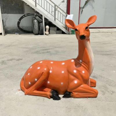 户外草坪玻璃钢仿真动物梅花鹿博鱼网页版