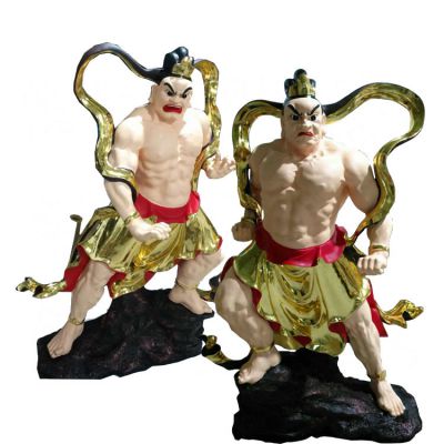 景区寺庙玻璃钢彩绘神佛哼哈二将博鱼网页版