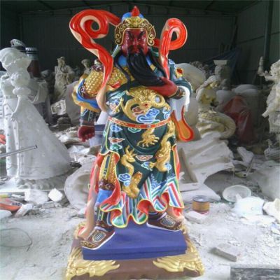 玻璃钢彩绘大型寺庙宗教关公博鱼网页版