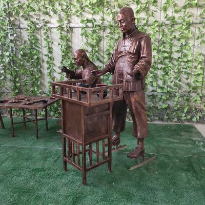 吃面，玻璃钢仿铜民俗生活场景博鱼网页版