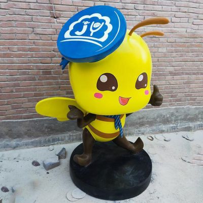 玻璃钢卡通小蜜蜂博鱼网页版商场园林景观公仔摆件