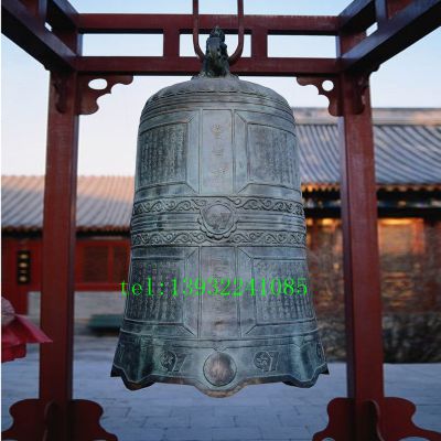 镇宅辟邪铜钟寺庙敲钟纯铜仿古钟摆件