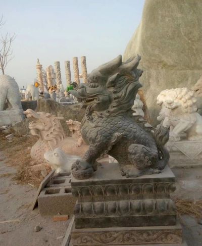 庭院大理石仿古做旧石雕麒麟博鱼网页版