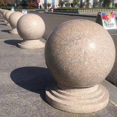 公园停车场花岗岩石雕光面圆形彩绘车阻石博鱼网页版