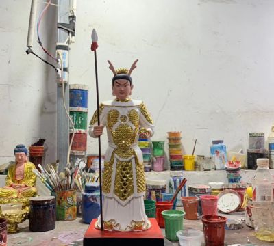玻璃钢彩绘户外摆件龙王三太子博鱼网页版