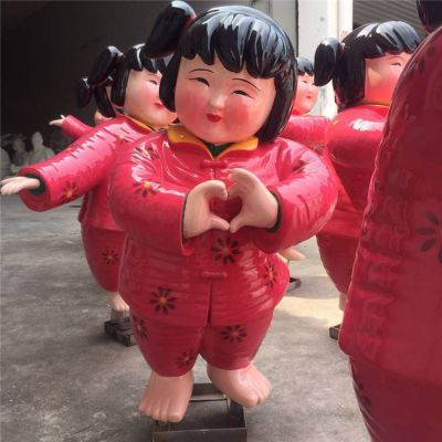 园林广场装饰摆放玻璃钢卡通福娃人物博鱼网页版