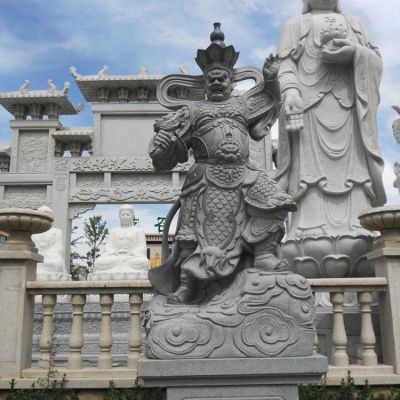 户外寺庙大型石雕四大天王博鱼网页版