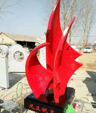 玻璃钢抽象户外红色帆博鱼网页版