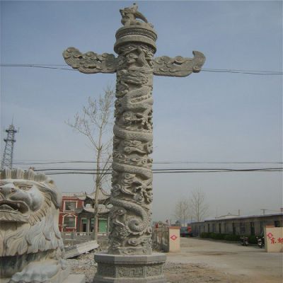 青石雕刻盘龙石柱广场装饰摆放华表