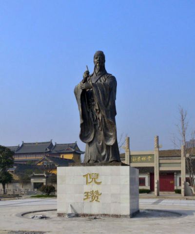 中国历史名人元末明初画家诗人倪瓒铜博鱼网页版像