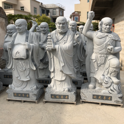 大理石 砂石 寺庙宗教佛像立式十八罗汉