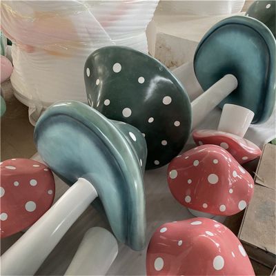 玻璃钢彩绘园林圆点蘑菇博鱼网页版