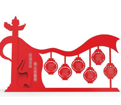 不锈钢华表灯笼造型社会主义核心价值观