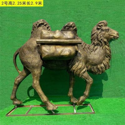公园街头摆放沙漠之舟玻璃钢仿铜骆驼博鱼网页版