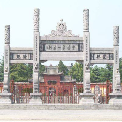 宗教庙宇乡村大型户外石雕牌坊博鱼网页版