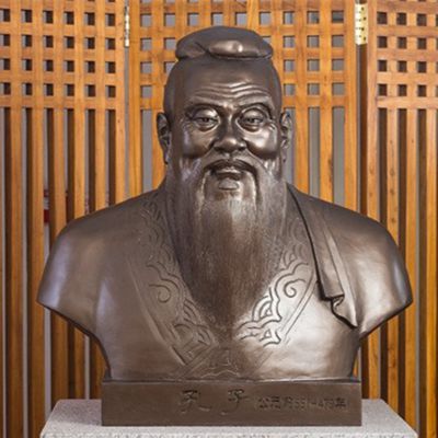 广场摆放玻璃钢仿铜儒家学派创始人孔子博鱼网页版肖像
