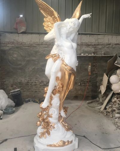 欧式花园摆放镀金玻璃钢西方爱神博鱼网页版