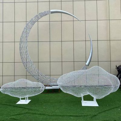 不锈钢金属镂空创意圆环月亮博鱼网页版