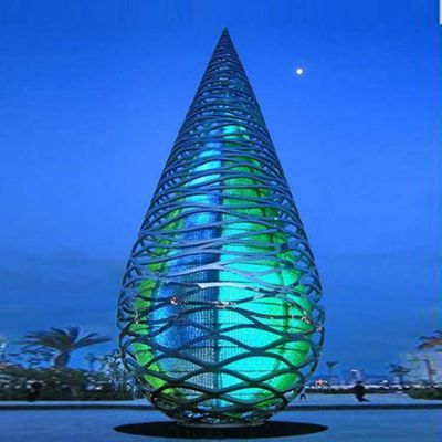 户外广场公园水滴灯光不锈钢镂空圆球城市亮化夜景观博鱼网页版