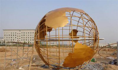 户外广场不锈钢喷金烤漆镂空地球仪博鱼网页版