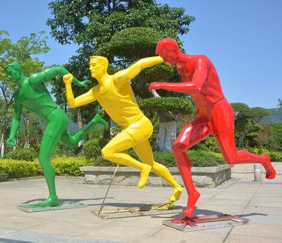 公园小区学校广场玻璃钢跑步运动人物博鱼网页版