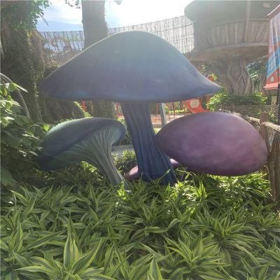 户外草坪不锈钢仿真植物蘑菇