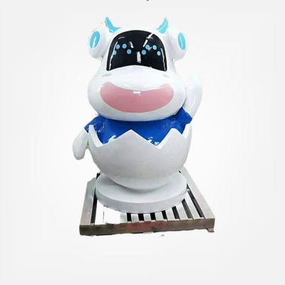 商场园林玻璃钢卡通小牛公仔博鱼网页版