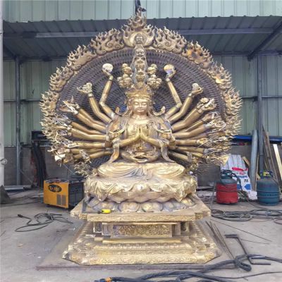 不锈钢喷金烤漆景区寺庙大型千手观音博鱼网页版