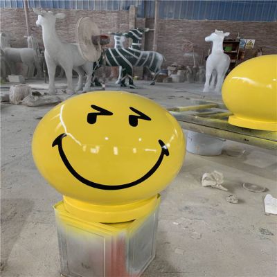 公园不锈钢彩绘搞怪表情景观博鱼网页版