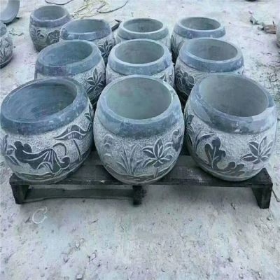 仿古做旧青石石雕户外庭院鱼缸