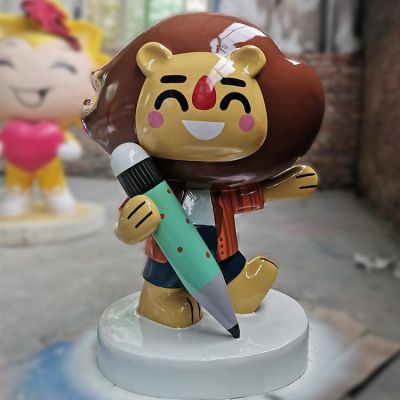 商场美陈摆件玻璃钢卡通狮子博鱼网页版