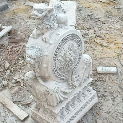 大理石别致的石雕博鱼网页版抱鼓石