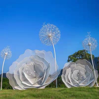 园林草坪装饰不锈钢镂空创意花朵蒲公英亮化博鱼网页版