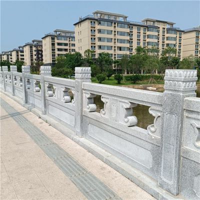 城市河道摆放大理石仿古镂空栏板