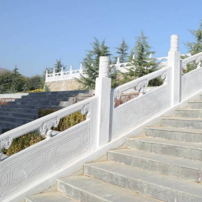 景区台阶装饰大理石扶手防护栏杆