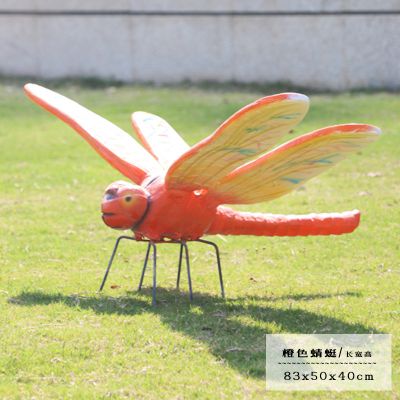 商场医院爬行橘黄玻璃钢蜻蜓博鱼网页版
