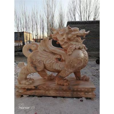石雕貔貅一对天然晚霞红公司园林中式招财镇宅博鱼网页版