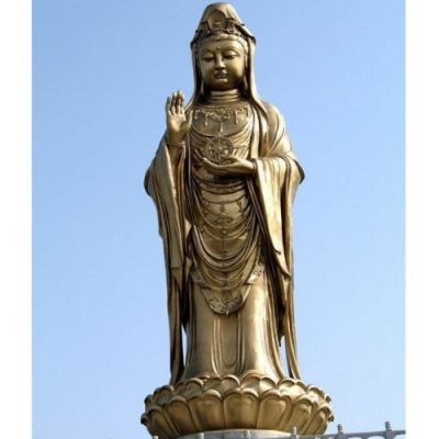 户外寺庙型铸铜喷金滴水观音博鱼网页版