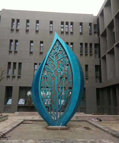 公园烤漆抽象不锈钢树叶博鱼网页版