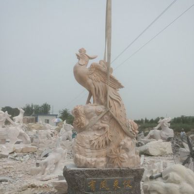 晚霞红石雕园林景观大型凤凰博鱼网页版